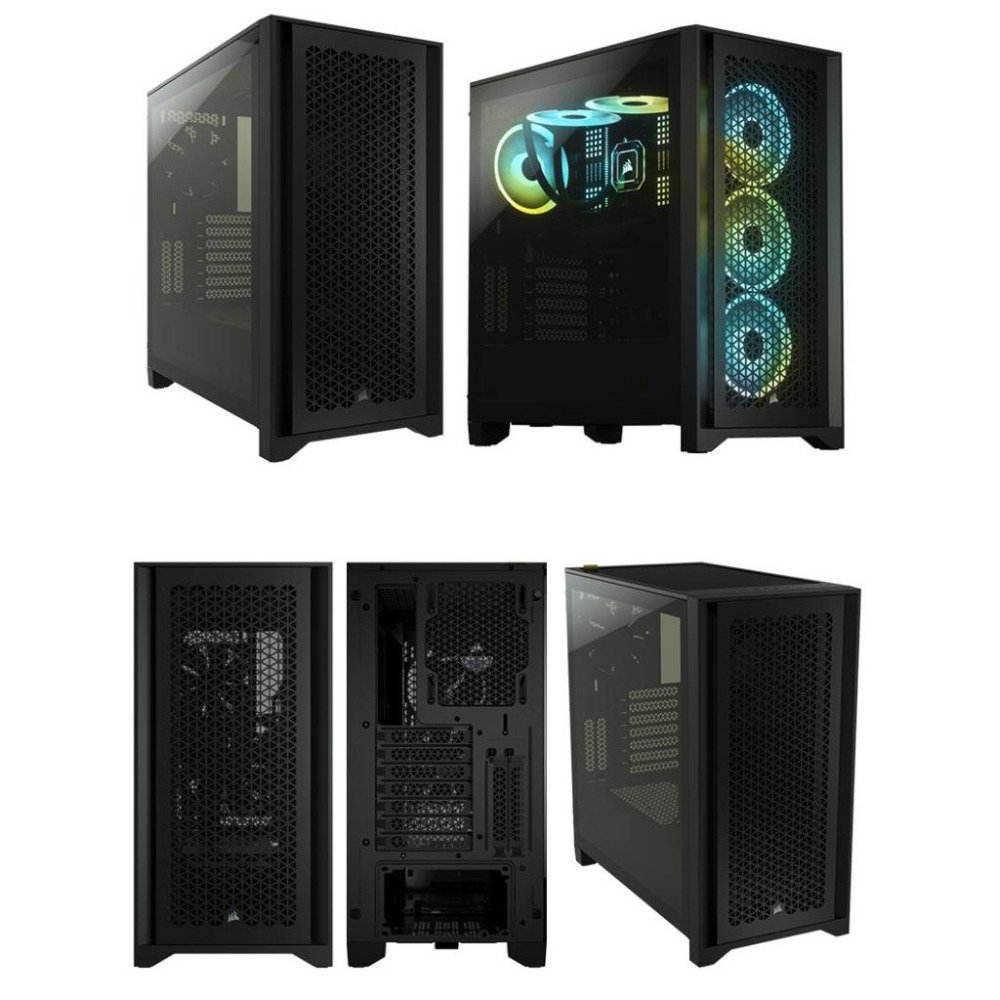 CORSAIR 海盜船 iCUE 4000D RGB AIRFLOW 機殼 黑色 白色 鋼化玻璃 光華商場-細節圖3