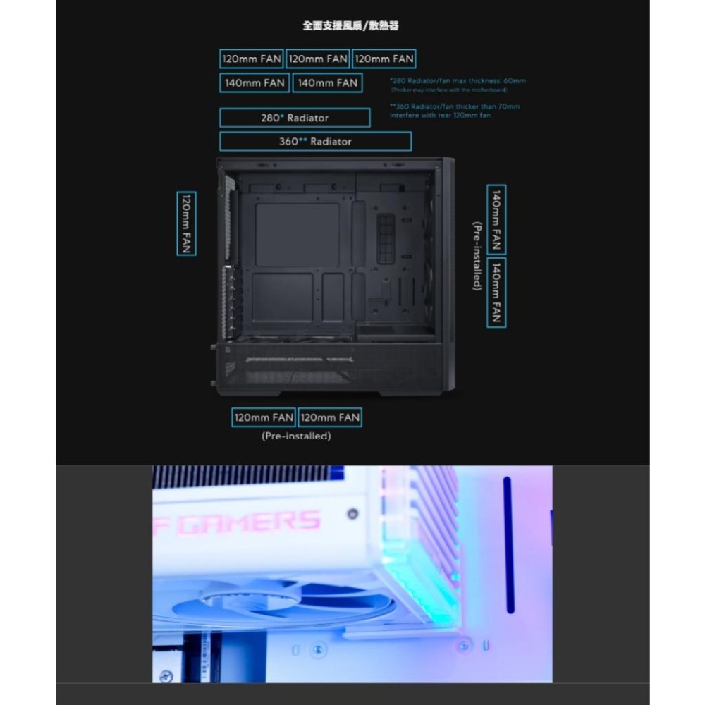 LIAN LI 聯力 LANCOOL 207／DIGITAL－ATX 電腦機殼 207D 卡長375／4x預裝扇 光華-細節圖8