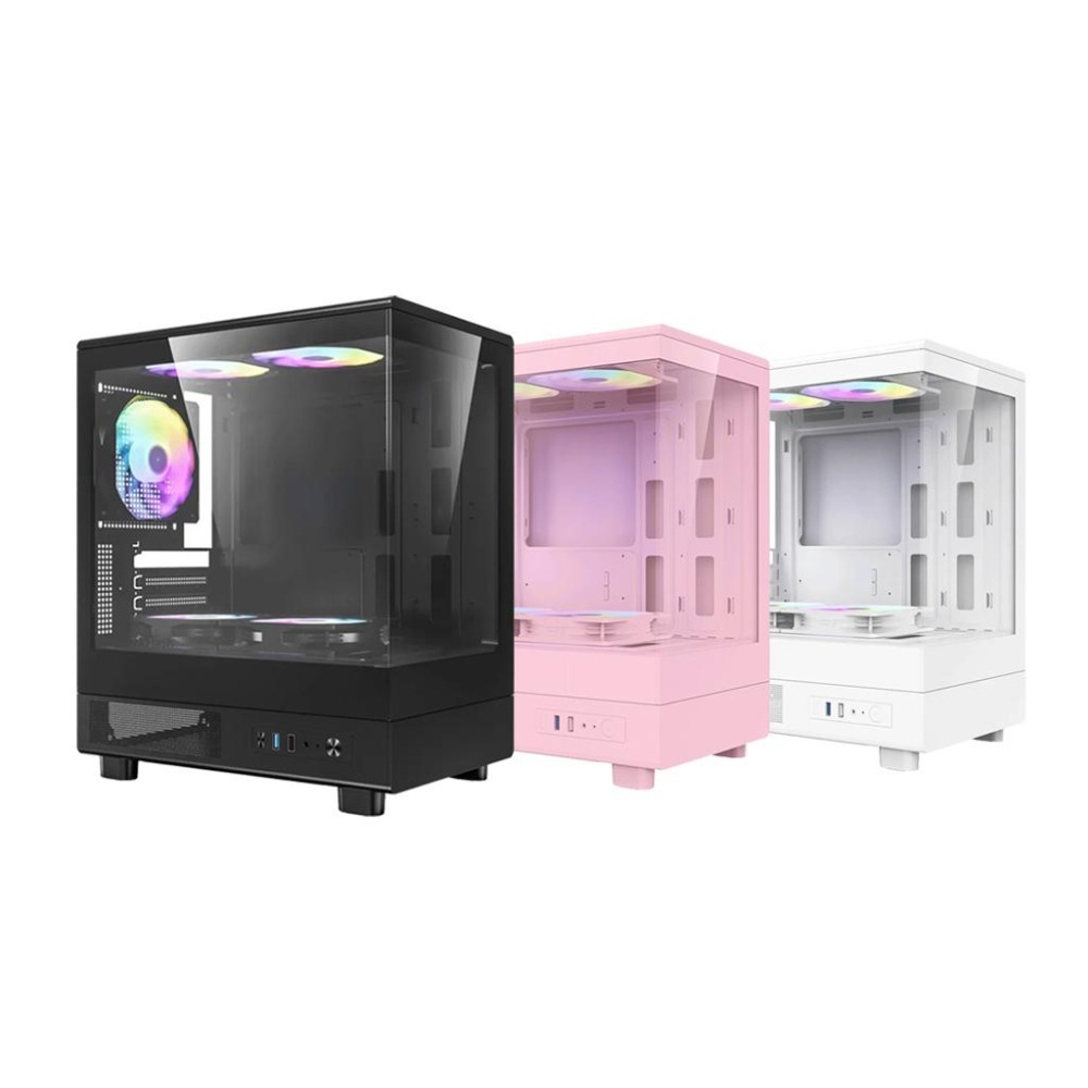 darkFlash 大飛 MOTI Mini 鏡之小島－M-ATX 電腦機殼 U高180／卡長305／5x預裝扇 光華-細節圖2