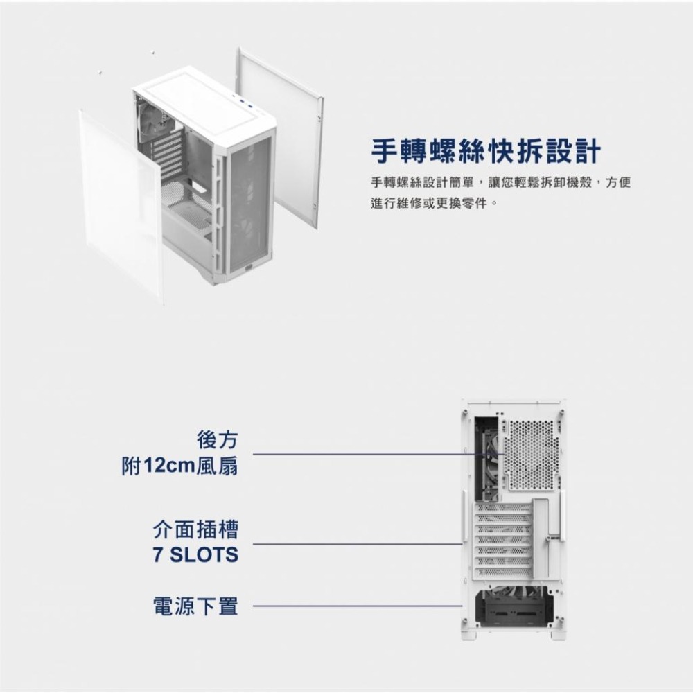Mavoly 松聖 INFINITE HOLE H08－ATX 電腦機殼 U高160／卡長30／4x預裝風扇 光華-細節圖5