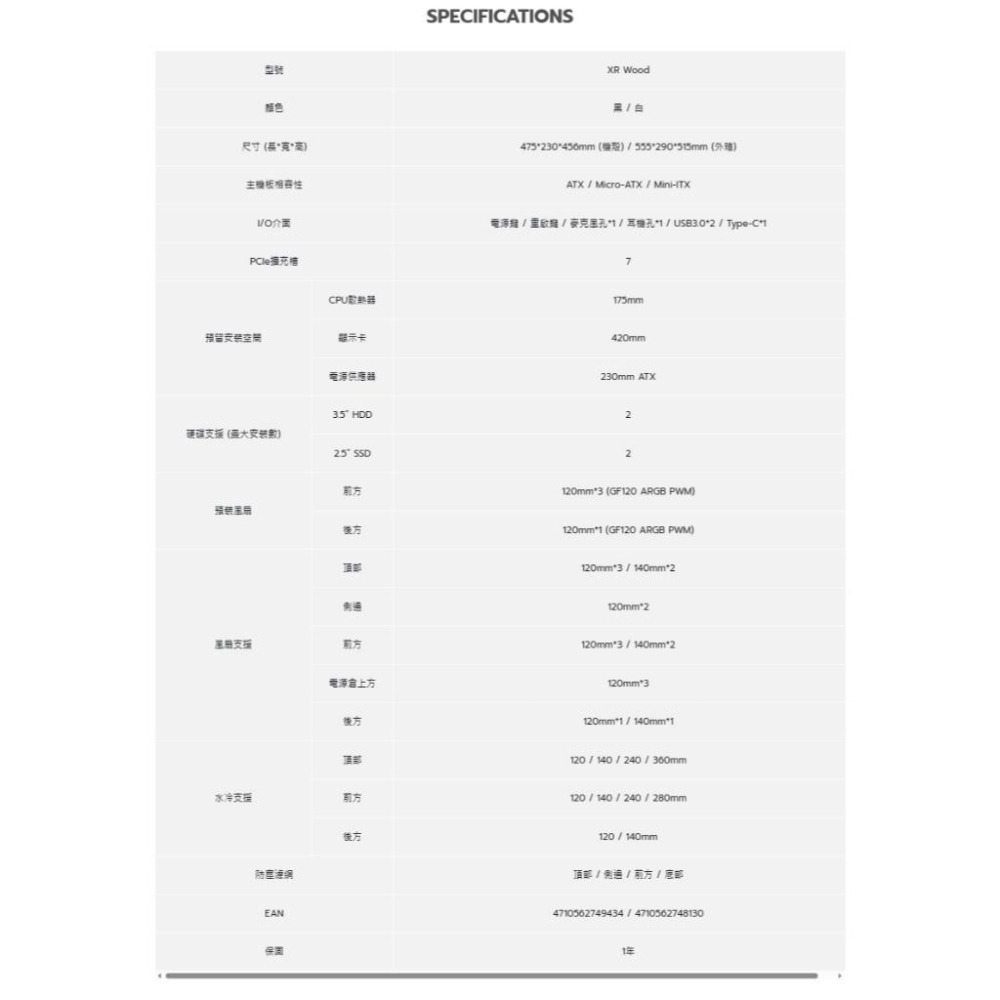 Montech 君主 XR Wood－ATX 電腦機殼 U高175／卡長420／4x預裝風扇 光華商場 公司貨-細節圖7