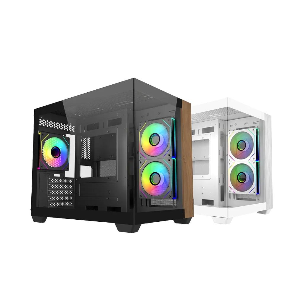 CoolerMaster 酷碼 Elite 481 Wood－M-ATX 電腦機殼 U高160／卡長410／3x預裝風扇-細節圖2