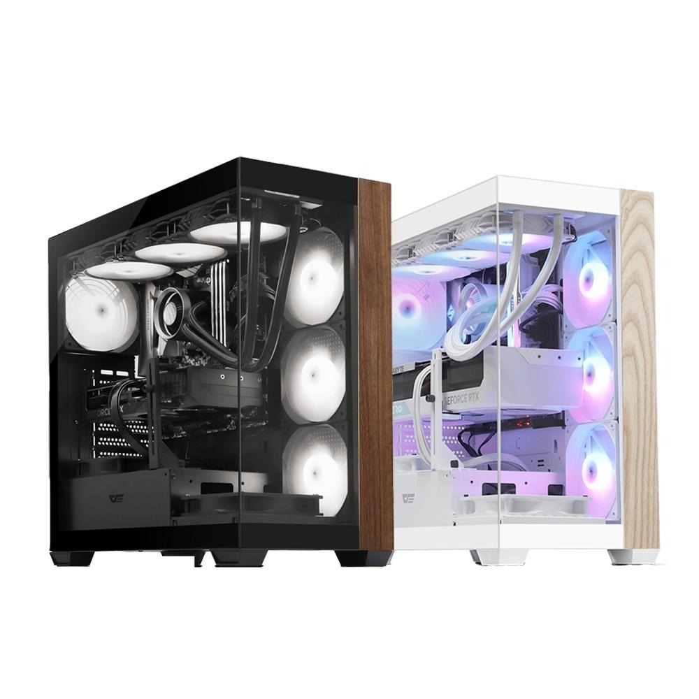 darkFlash 大飛 DS900 Wood－ATX 電腦機殼 U高170／卡長425／4x預裝風扇／附支撐架 光華-細節圖2