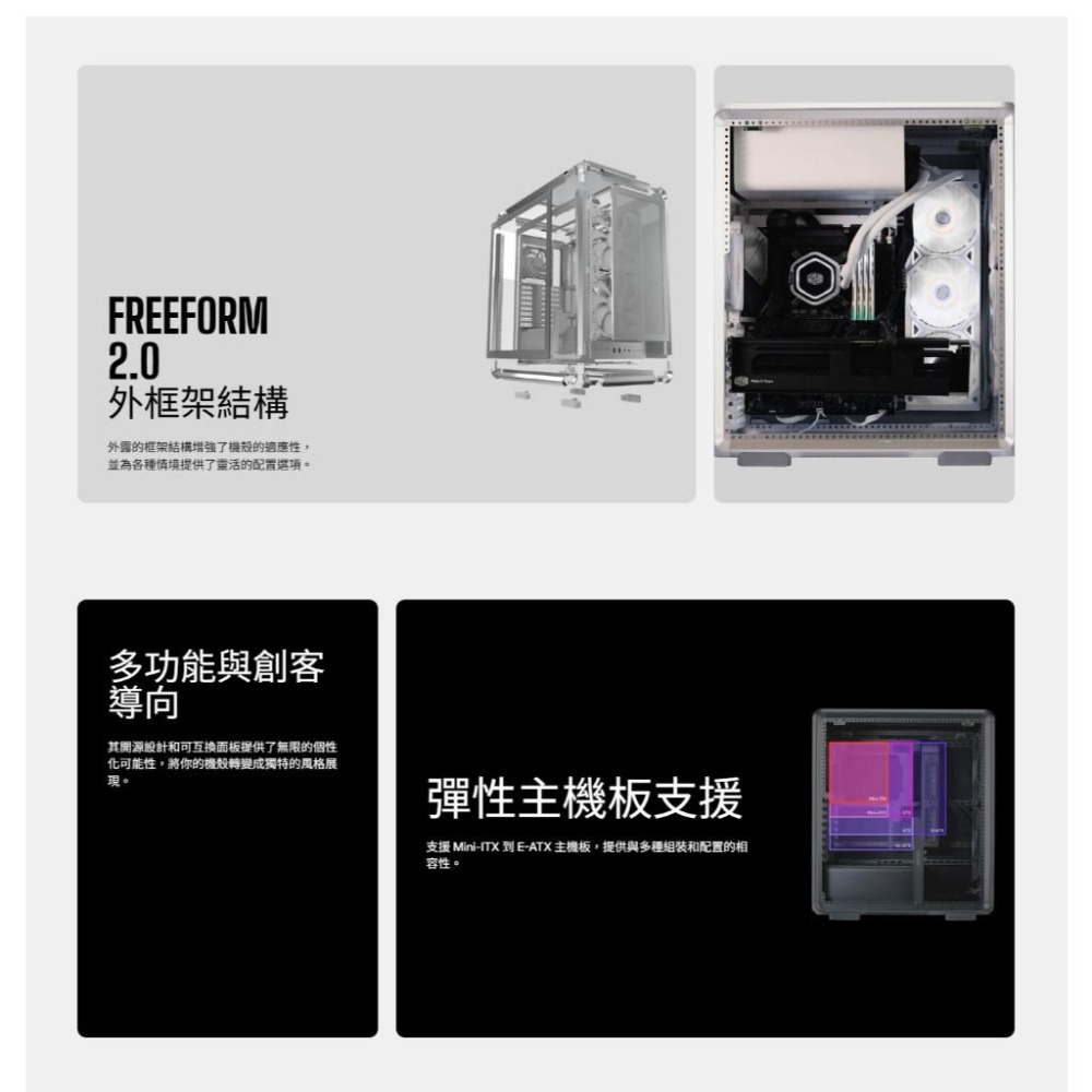 CoolerMaster 酷碼 MasterFrame 500 Mesh－ATX 電腦機殼 ARGB 卡長390 光華-細節圖5