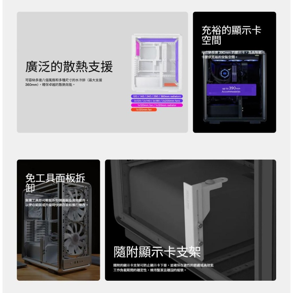 CoolerMaster 酷碼 MasterFrame 500 Mesh－ATX 電腦機殼 ARGB 卡長390 光華-細節圖6