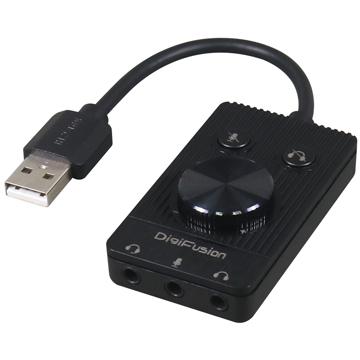 DigiFusion 伽利略 USB52B USB 2.0 音效卡 雙耳機+麥克風+調音+靜音 USB音效卡 光華商場-細節圖2