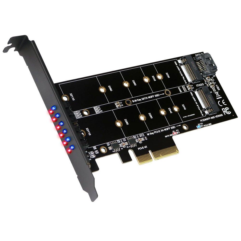 伽利略 PEE4X31 PCI-E 4X M.2 PCI-E 1埠 & SATA 1埠 SSD 轉接卡 光華商場-細節圖2