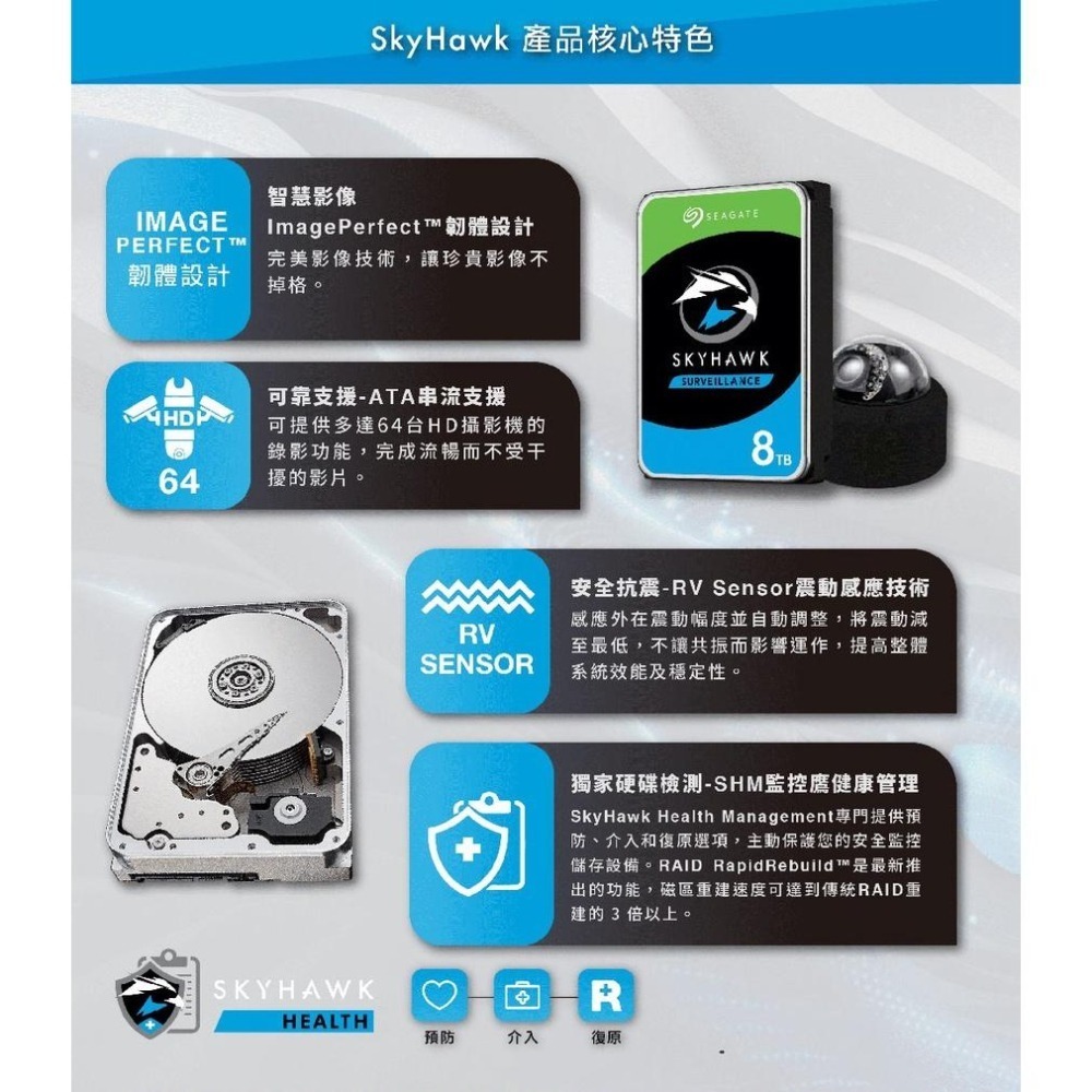 【熱銷款】Seagate 希捷 SkyHawk 4TB 3.5吋 監控硬碟 ST4000VX016 光華商場 公司貨-細節圖6