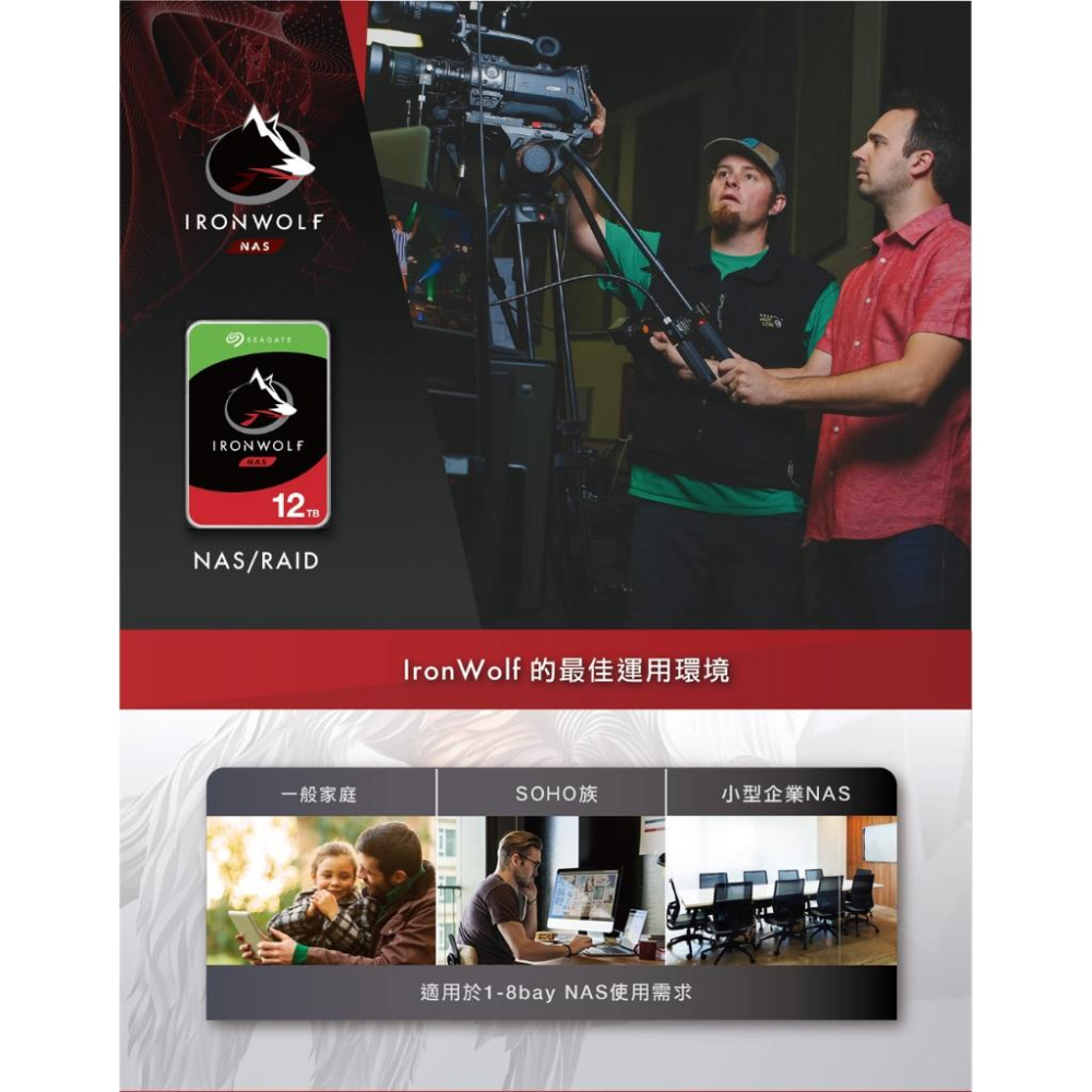 Seagate 希捷 IronWolf 那嘶狼 3.5吋 HDD 內接硬碟 2TB-4TB/6TB/8TB-12TB-細節圖3