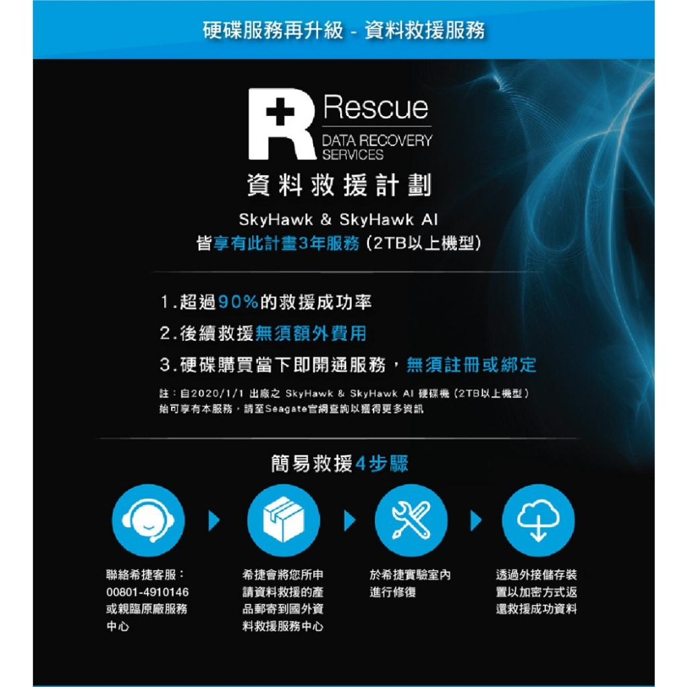 Seagate 希捷 SkyHawk AI 監控鷹 10TB 3.5吋 HDD 監控硬碟 ST10000VE001 光華-細節圖5