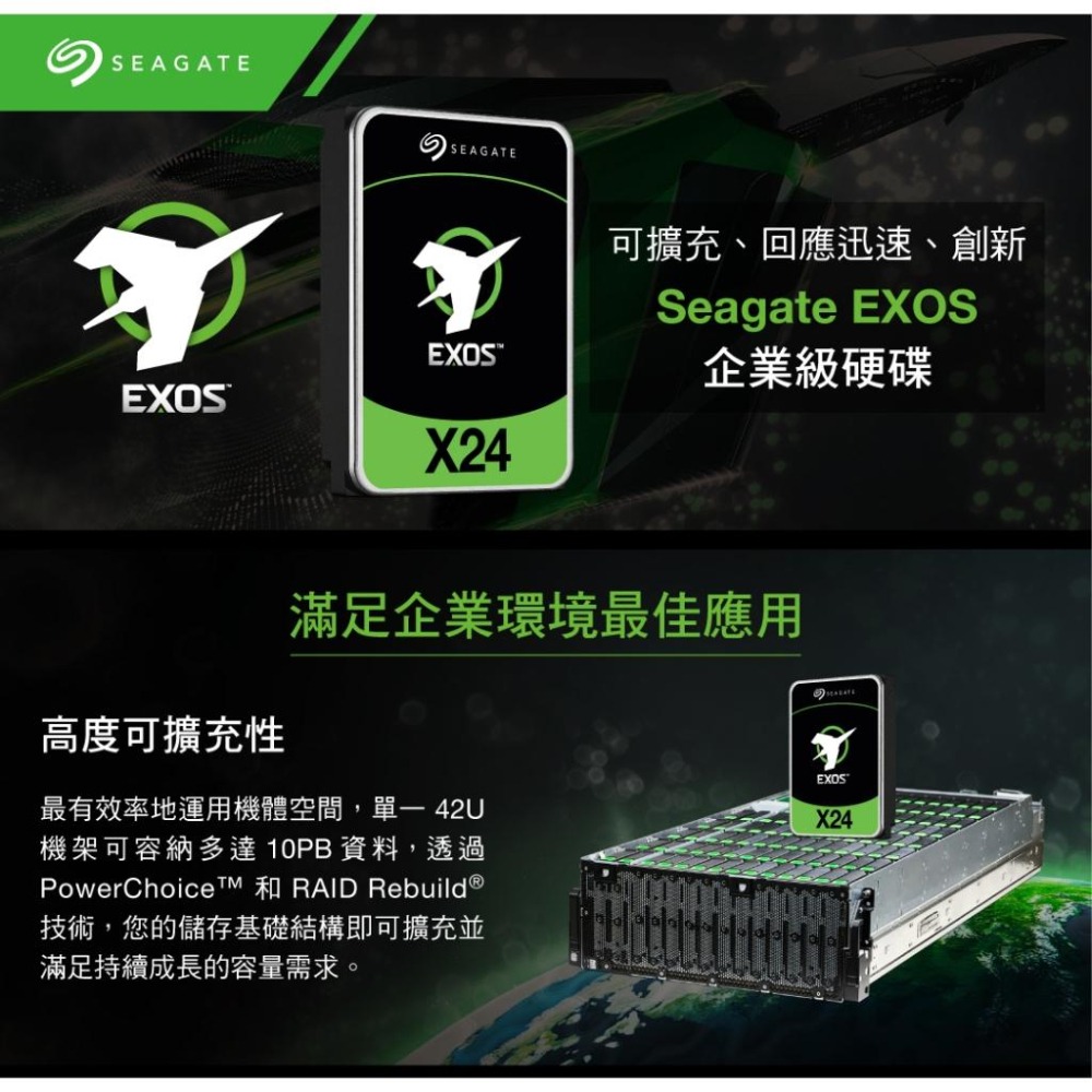 Seagate 希捷 Exos X24 24TB 3.5吋 企業級硬碟 ST24000NM002H 內接硬碟 光華商場-細節圖3