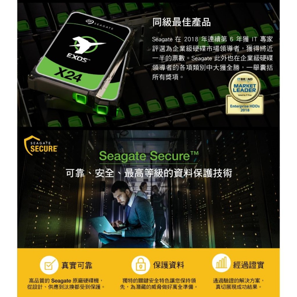 Seagate 希捷 Exos X24 24TB 3.5吋 企業級硬碟 ST24000NM002H 內接硬碟 光華商場-細節圖5