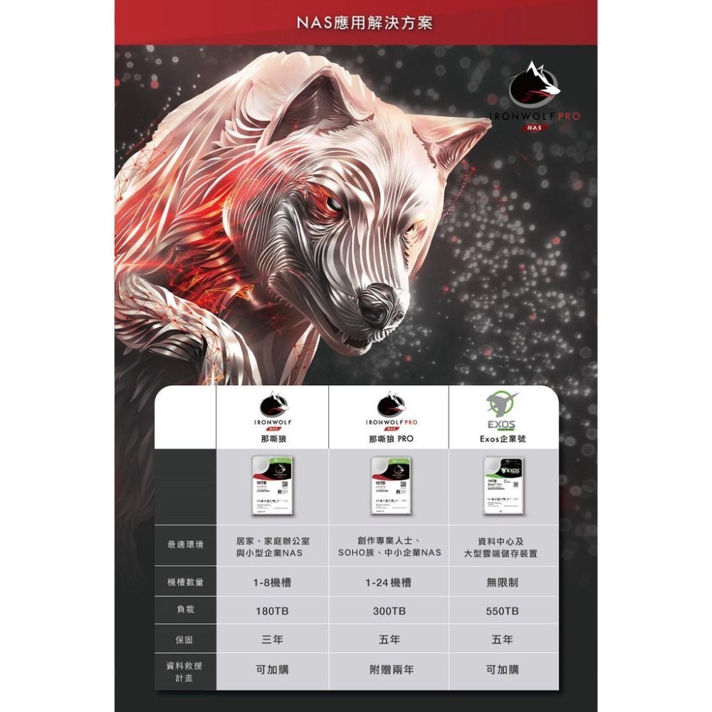 SEAGATE希捷 哪嘶狼 IronWolf Pro 4TB ST4000NE001 NAS硬碟 ST4000NT001-細節圖5