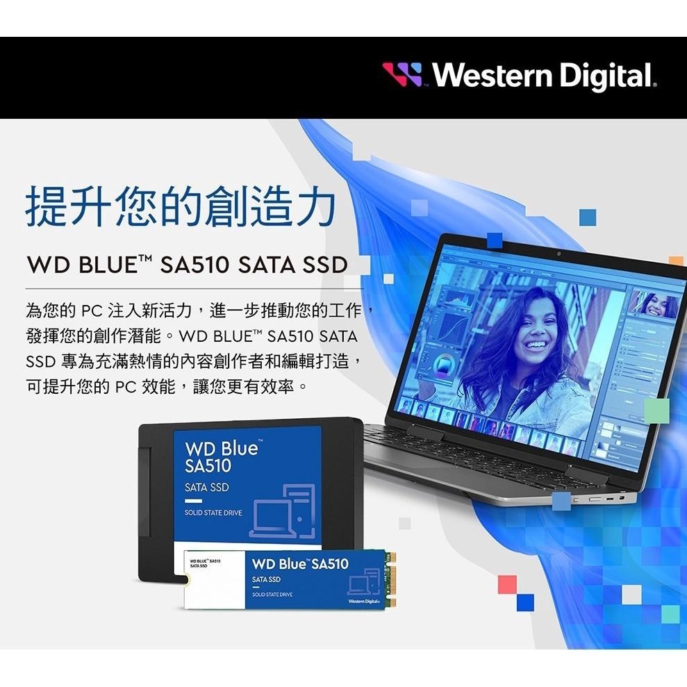 WD 威騰 藍標 SA510 250GB 500GB 1TB 2.5吋 SATA SSD 固態硬碟 光華商場 500G-細節圖5