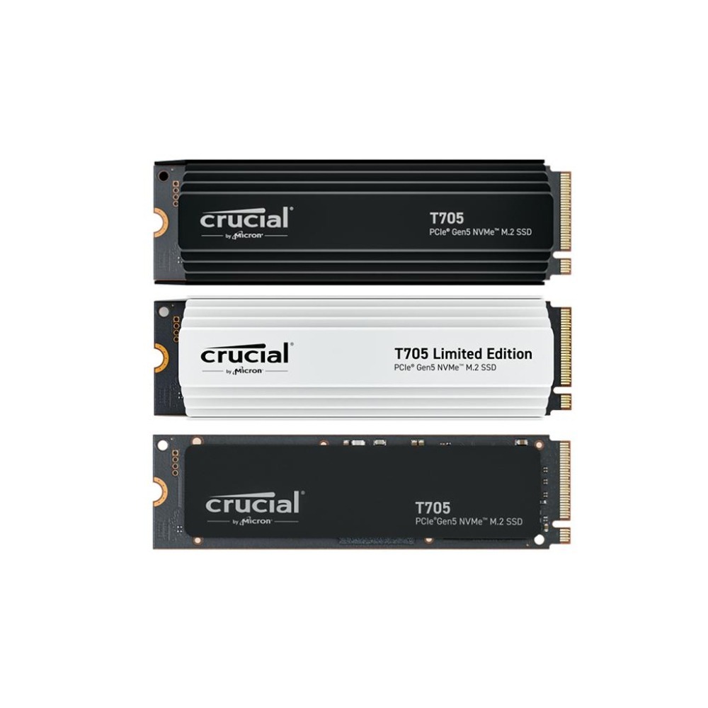 Micron 美光 Crucial T705 1TB/2TB/4TB 黑色 白色限量款 Gen5 SSD 固態硬碟-細節圖2