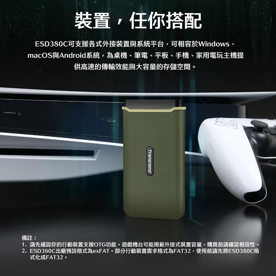 Transcend 創見 ESD380C 外接行動固態硬碟 500GB 1TB 2TB 4TB SSD 軍規 光華商場-細節圖5