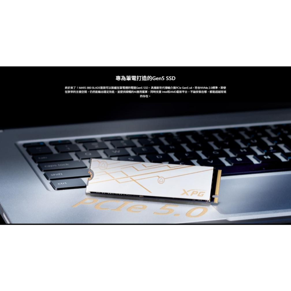 ADATA 威剛 XPG MARS 980 BLADE 1TB／2TB／4TB PCIe 5.0 SSD 固態硬碟-細節圖4