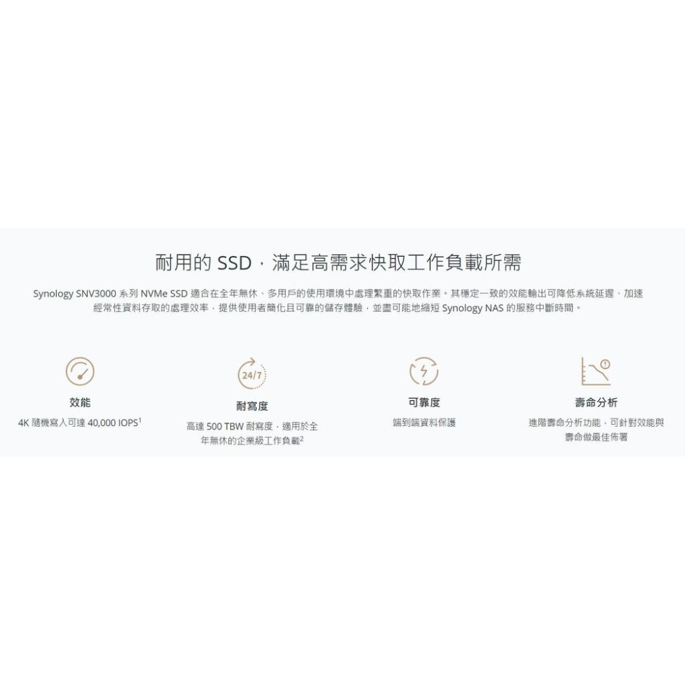 Synology 群暉 SNV5420 400G 800G SSD 固態硬碟 SNV3410 400GB【熱銷】-細節圖5