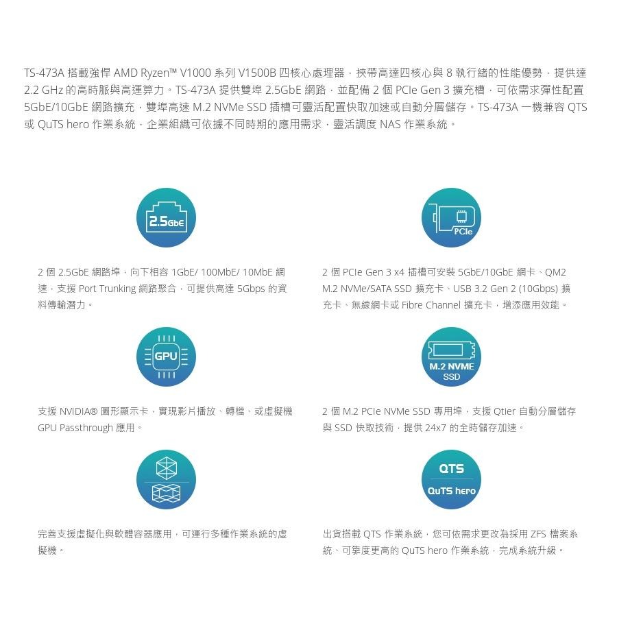 【免運直送】QNAP 威聯通 TS-673A-8G 6-Bay NAS 網路儲存伺服器 公司貨 光華商場-細節圖3