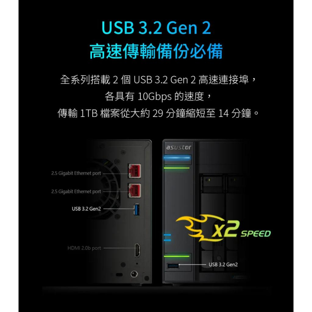 ASUSTOR 華芸 AS6702T 創作者系列 2Bay NAS 網路儲存伺服器 光華商場 公司貨-細節圖8
