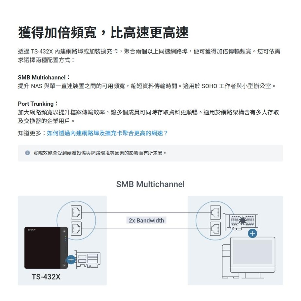 QNAP 威聯通 TS-432X-4G 4-bay NAS 網路儲存伺服器 10GbE NAS系統 光華-細節圖8