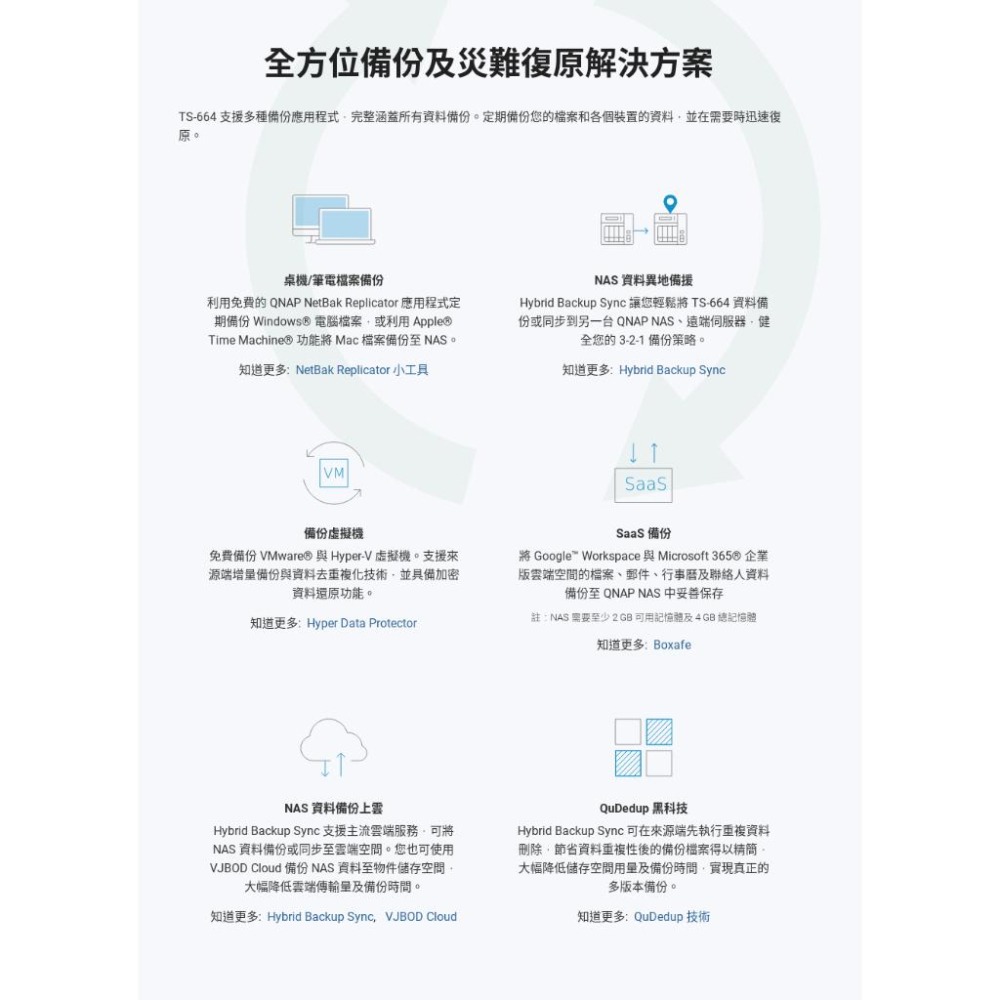 QNAP 威聯通 TS-664-8G NAS 網路儲存伺服器 不含硬碟 四核心 光華商場-細節圖8