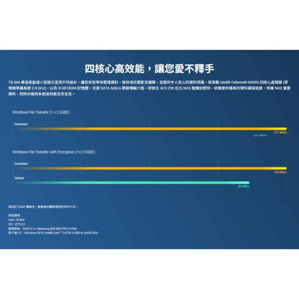 QNAP 威聯通 TS-364-8G 高效能 3-bay RAID 5 NAS 網路儲存伺服器 雲端硬碟 光華-細節圖4