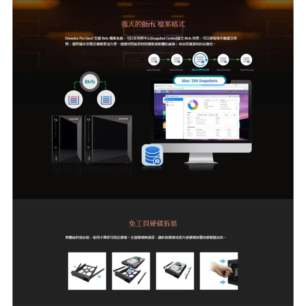 ASUSTOR 華芸 AS3304T v2－4-Bay NAS 網路儲存伺服器 2.5GbE 雲端硬碟 光華-細節圖3