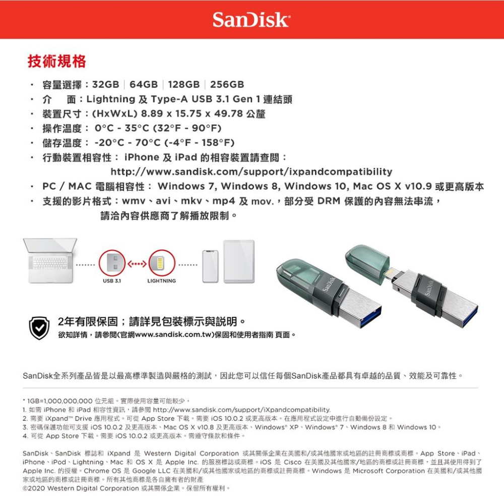 SanDisk iXpand Flash Drive Flip 90N 64G/128G/256G 翻轉隨身碟 光華商場-細節圖6