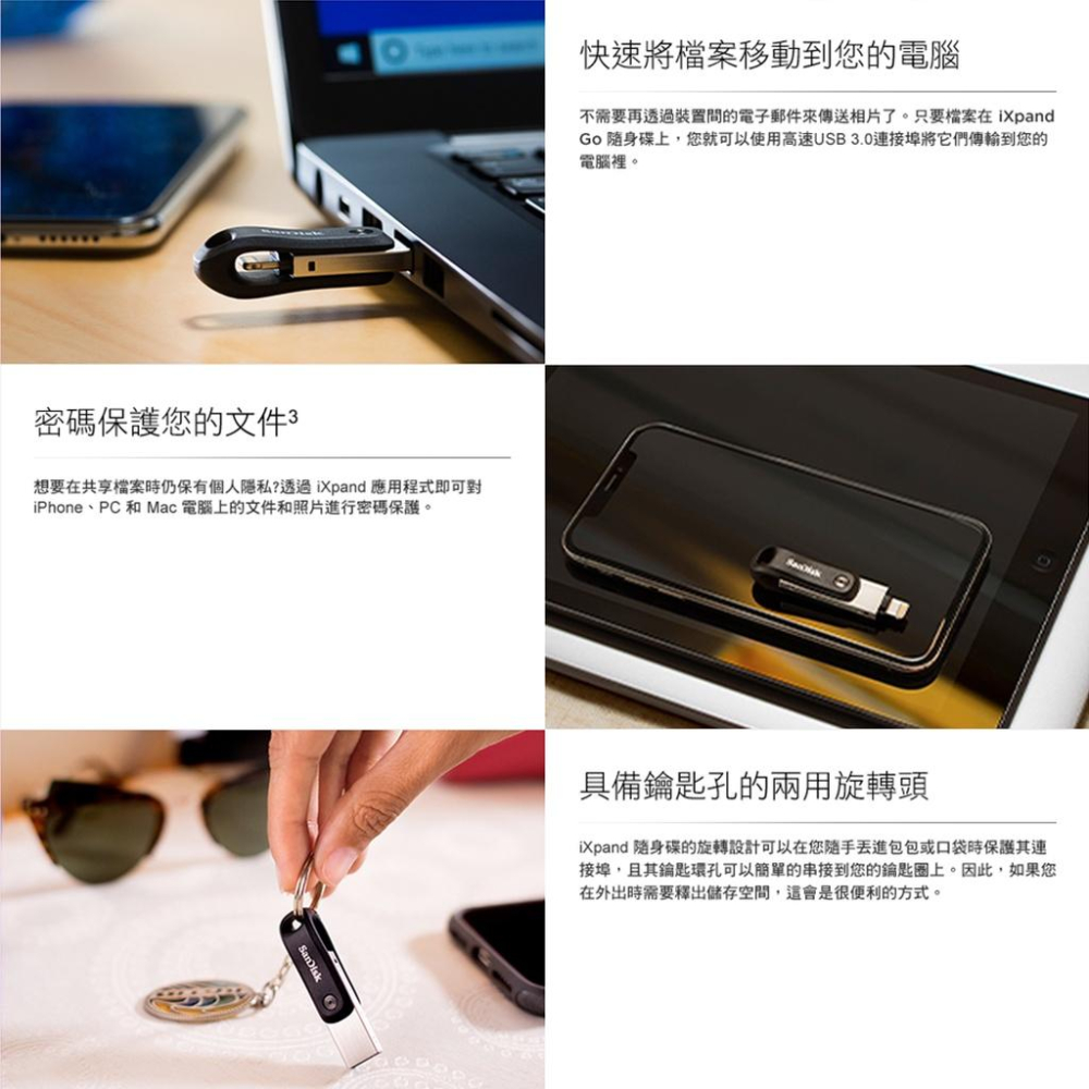 SanDisk iXpand Go 64GB 128GB 256GB 雙介面隨身碟 iPhone/iPad適用 光華商場-細節圖4