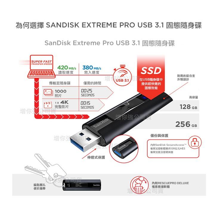SanDisk CZ880 Extreme PRO 256G 512GB USB 3.2 512G 256GB 隨身碟-細節圖3