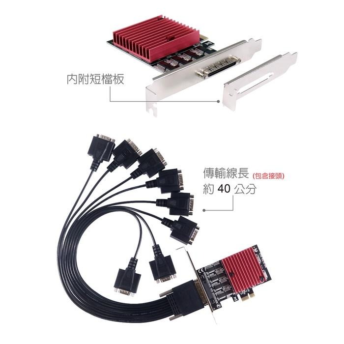 伽利略 PETR08A PCI-E TO RS232 8P 8 Port 擴充卡 8埠 光華商場-細節圖4