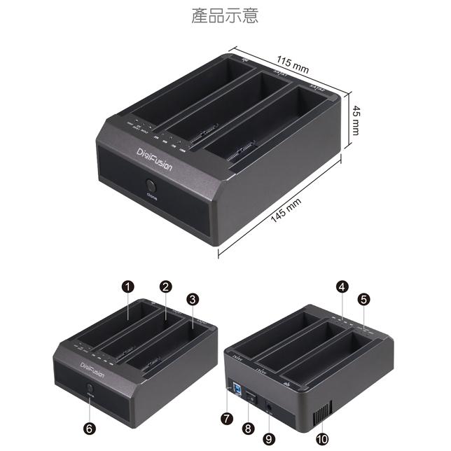 伽利略 2535B-U3I2S USB3.0 2.5/3.5 3插槽 硬碟座 (雙SATA+IDE) 光華商場 公司貨-細節圖7