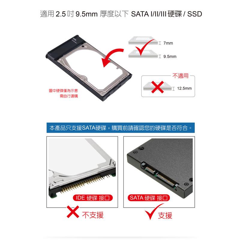 伽利略 HD-335U31S USB3.1 Gen1 SATA SSD 2.5吋 鋁合金 硬碟外接盒 硬碟盒 光華商場-細節圖5