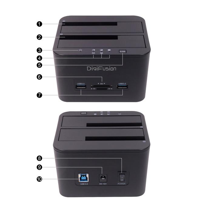 伽利略 CRU-015 2.5/3.5吋 硬碟座 雙SATA SSD硬碟拷貝機 HUB 讀卡機 USB3.0 光華商場-細節圖6