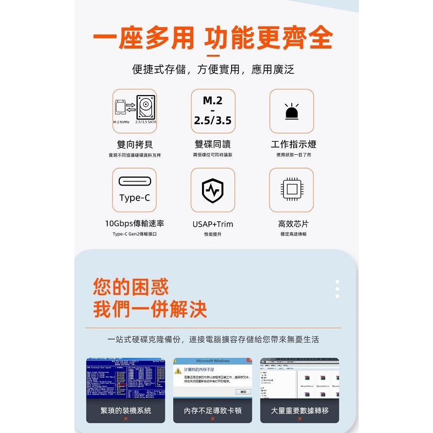 CyberSLIM 大衛肯尼 S1M2 雙槽硬碟外接盒 硬碟外接座 支援M.2 NVME/SSD/HDD 光華商場-細節圖4