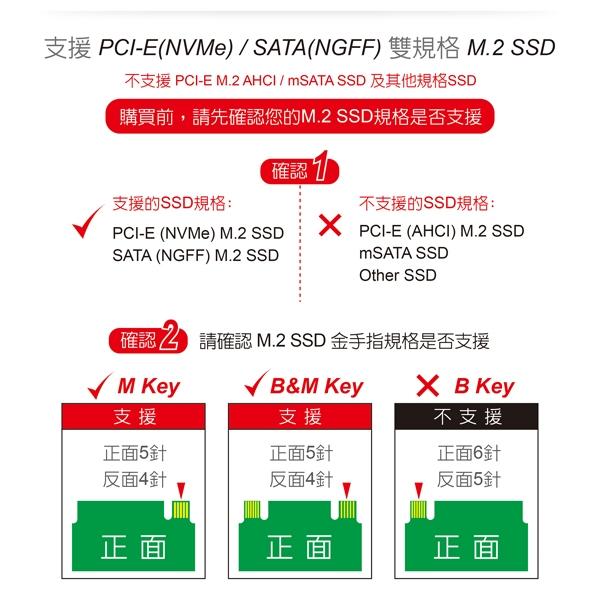 伽利略 M2NVU33 USB3.2  M.2雙協議 鋁合金硬碟座 硬碟座 NVMe M.2 光華商場-細節圖4