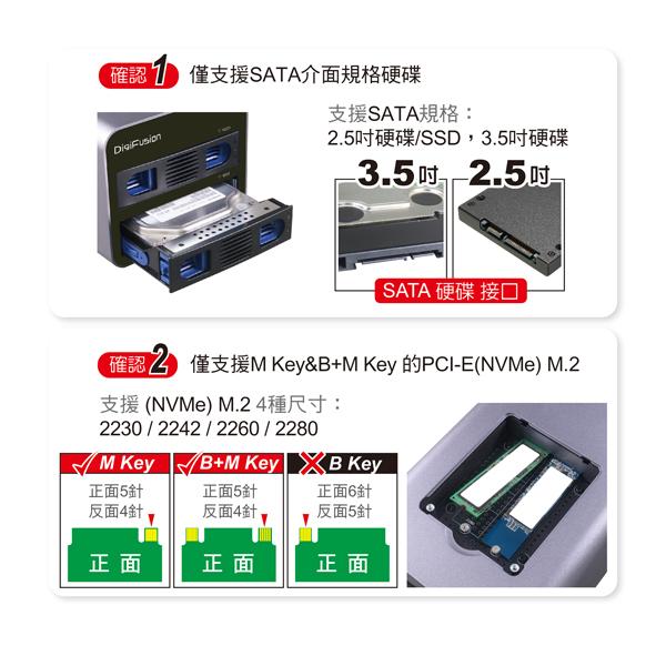 Digifusion 伽利略 35D-U324NSR－USB 3.2 M.2+SATA 陣列外接盒 硬碟外接盒 光華-細節圖5