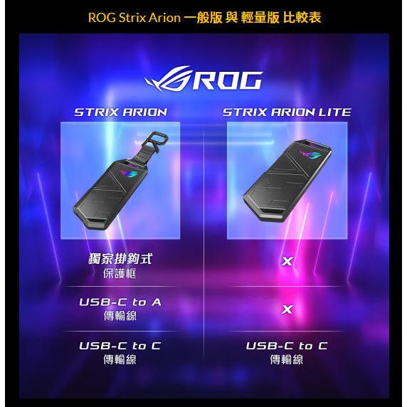 【現貨熱銷】ASUS華碩 ROG STRIX ARION－USB-C 硬碟外接盒 M.2 SSD 外接盒 LITE 光華-細節圖3
