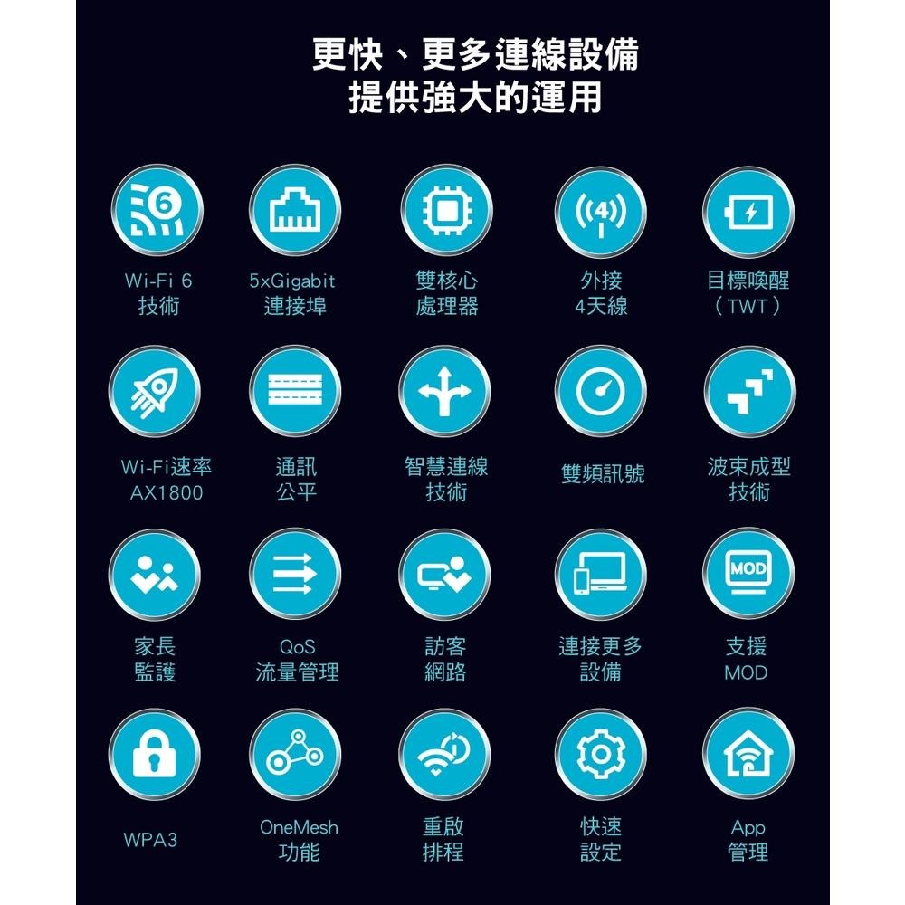 【免運直送】TP-Link Archer AX23 AX1800 雙頻 分享器 路由器 Mesh WiFi 6 公司貨-細節圖3