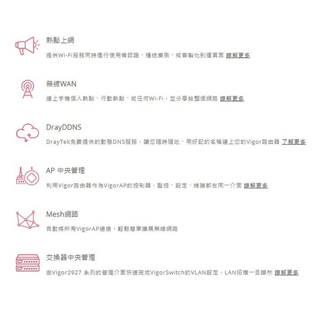 DrayTek 居易 Vigor 2927ac Wave 2 雙頻SSL VPN路由器 無線寬頻路由器 防火牆 光華商場-細節圖7