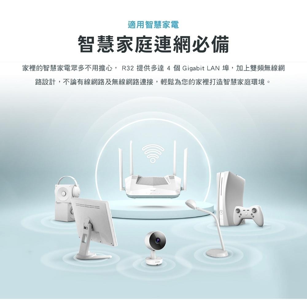 D-Link 友訊 R32 AX3200 EAGLE PRO AI Mesh Wi-Fi 6 雙頻無線路由器【免運直出】-細節圖4