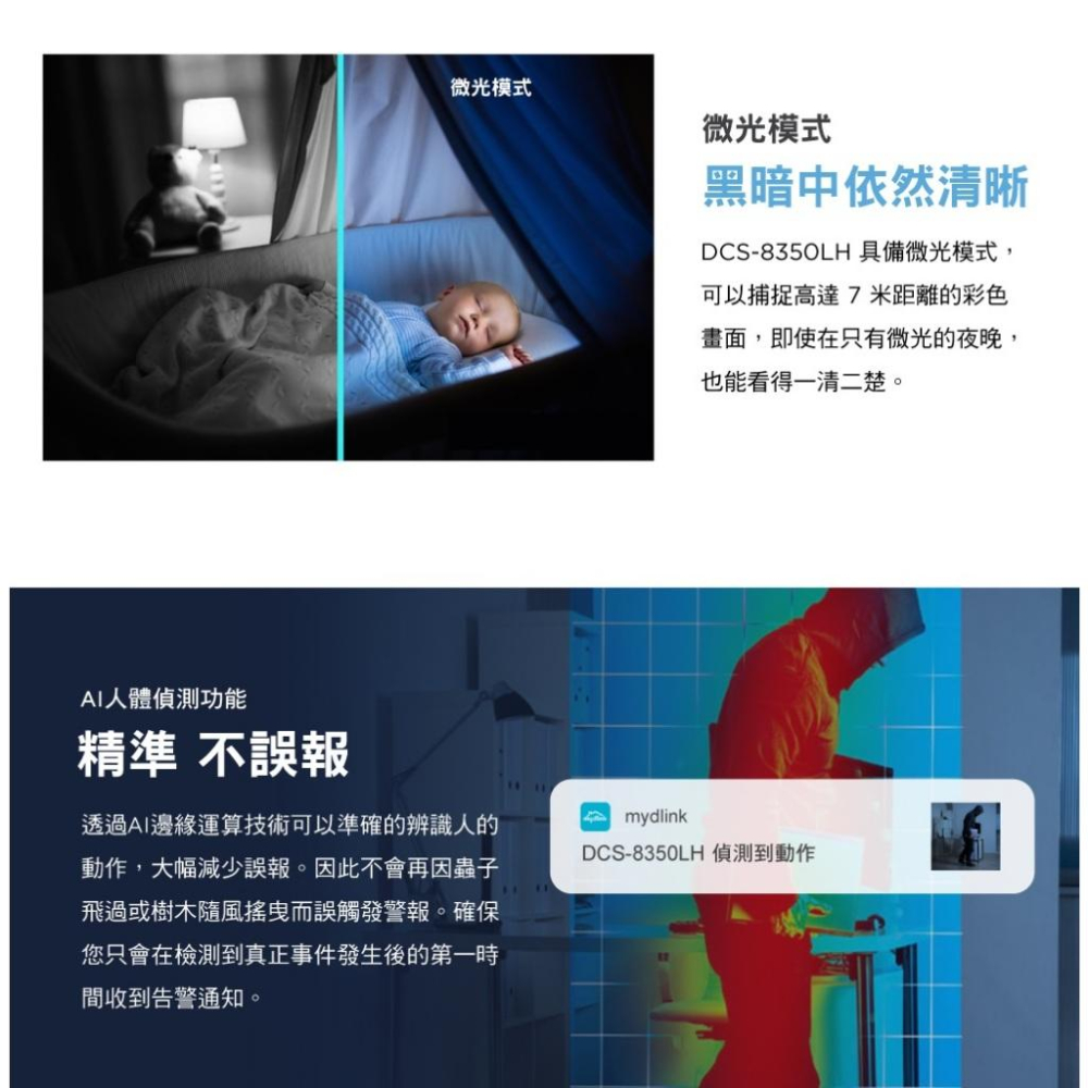 【免運熱銷】D-Link 友訊 DCS-8350LH 2K QHD 無線網路攝影機 居家監視器 WiFi 監控 光華商場-細節圖5