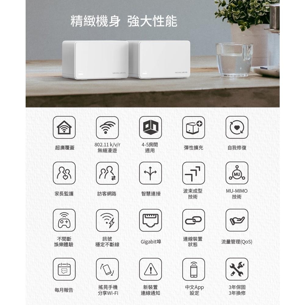 免運 Mercusys 水星網路 Halo H80X AX3000 無線雙頻 WiFi 6 Mesh 網狀路由器 分享器-細節圖5
