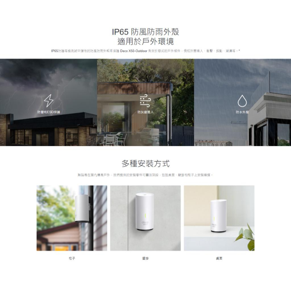 TP-LINK Deco X50-Outdoor AX3000 戶外完整家庭 Mesh WiFi 分享器 光華商場-細節圖5