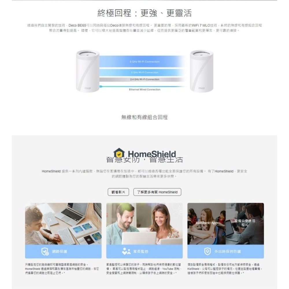 TP-Link Deco BE65 BE11000 完整家庭 Mesh WiFi 7 系統 分享器 路由器 基地台 光華-細節圖6