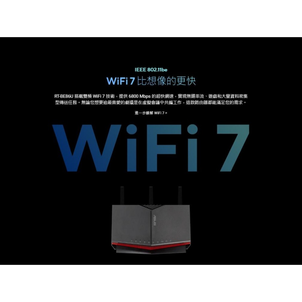 ASUS 華碩 RT-BE86U BE6800 Wi-Fi 7 無線路由器  Wi-Fi分享器 路由器 分享器-細節圖4