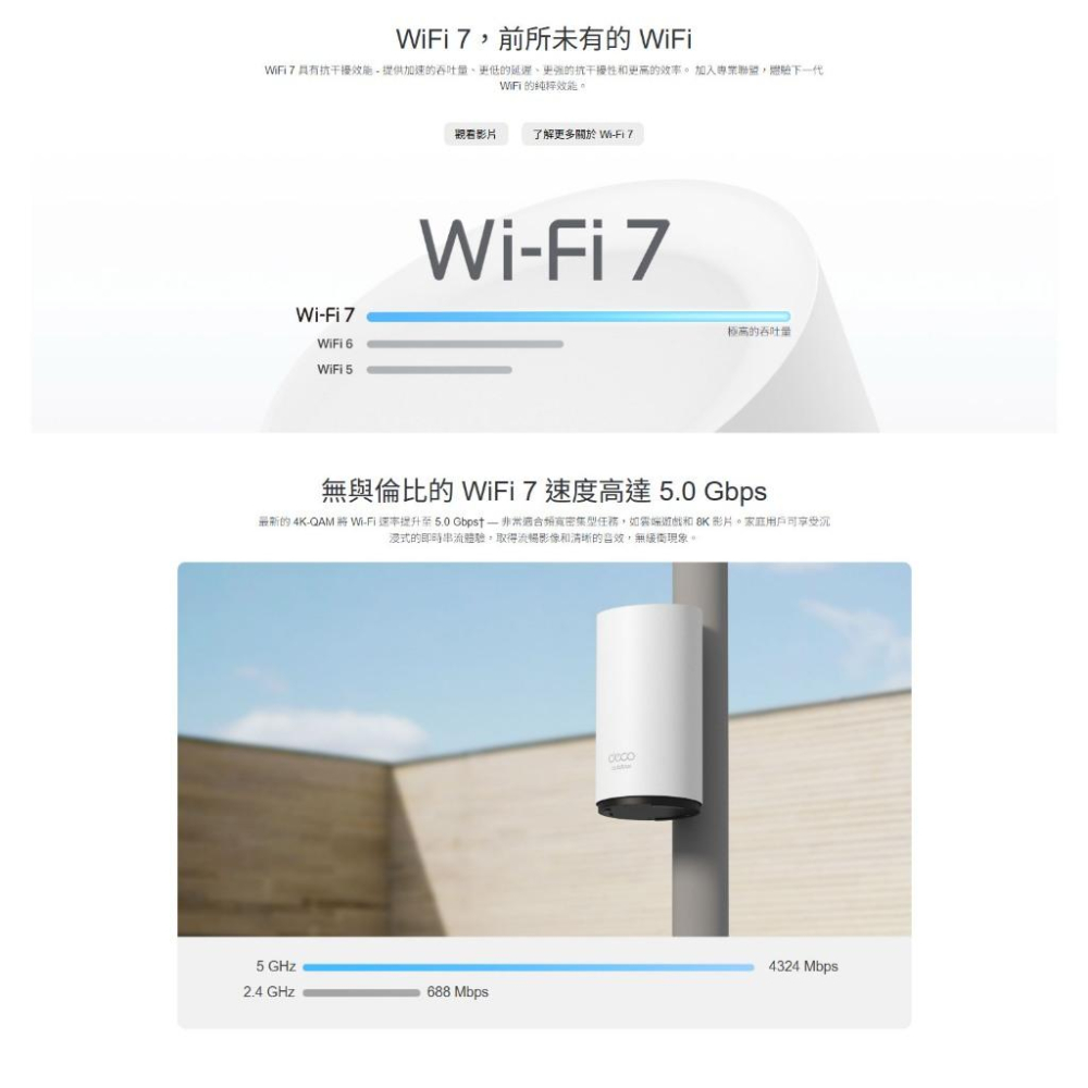 tp-link Deco BE25-Outdoor BE5000 戶外/室內 Mesh WiFi 7 路由器 單入 光華-細節圖4