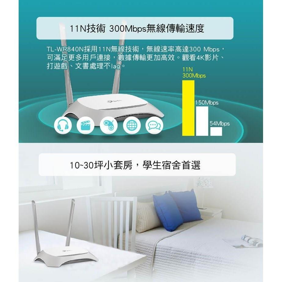 【現貨熱銷】TP-LINK TL-WR840N 300Mbps 無線 N 路由器 wifi 路由器 公司貨 保固三年-細節圖4