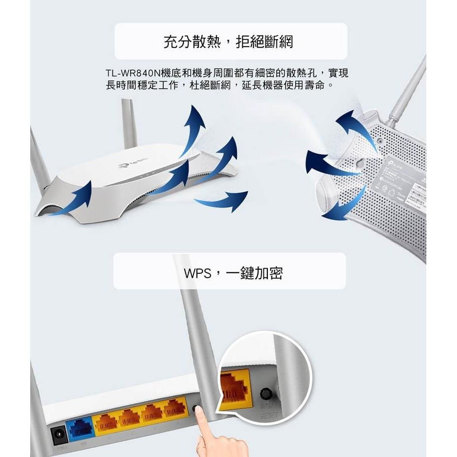 【現貨熱銷】TP-LINK TL-WR840N 300Mbps 無線 N 路由器 wifi 路由器 公司貨 保固三年-細節圖7